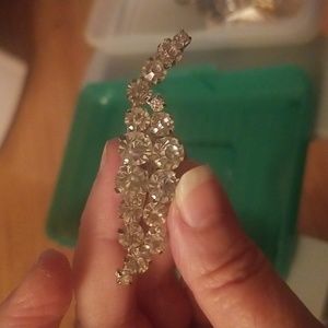 White Rhinestone Brooch